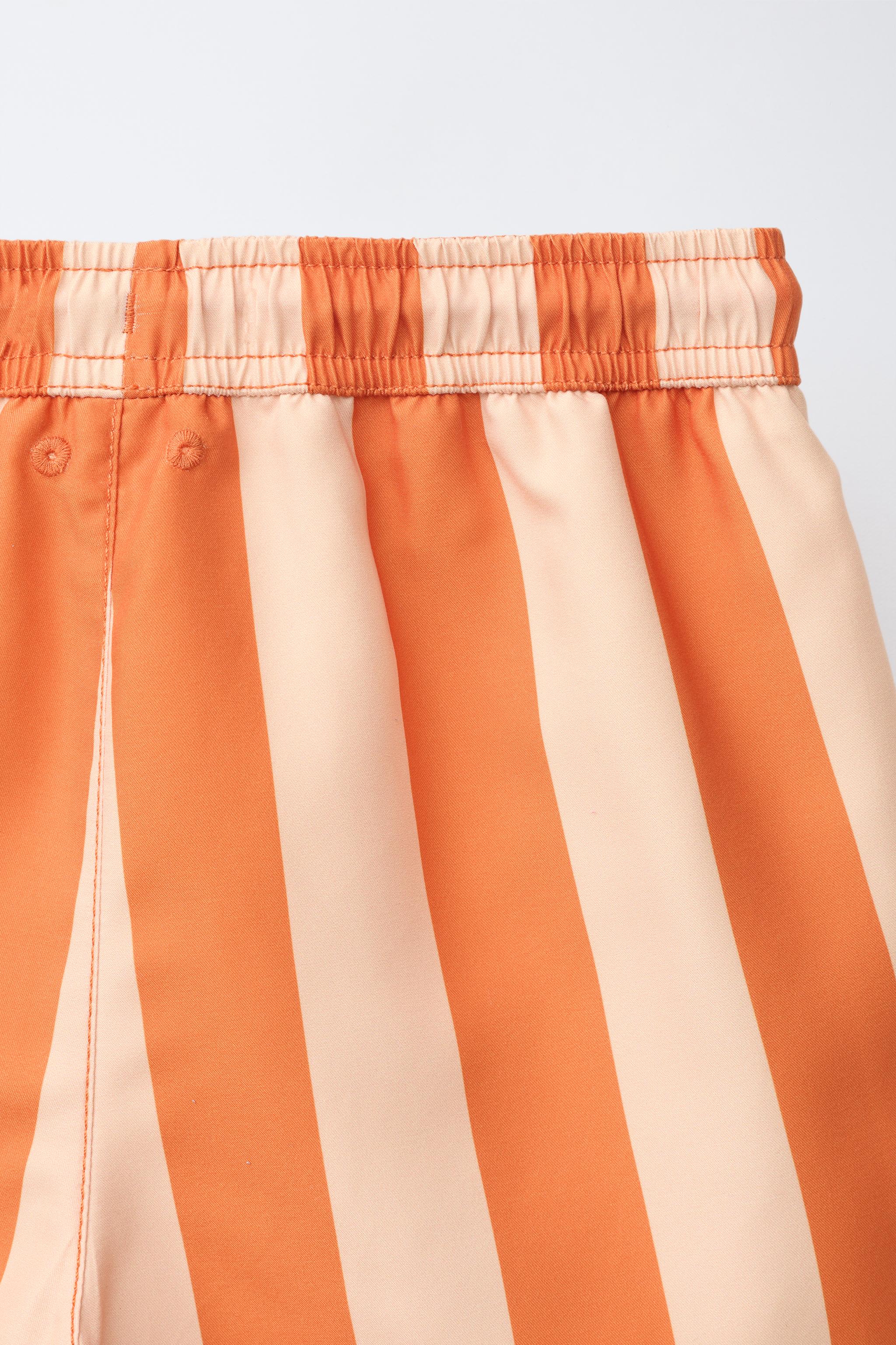 6-14 YEARS/ STRIPED SWIM SHORTS
